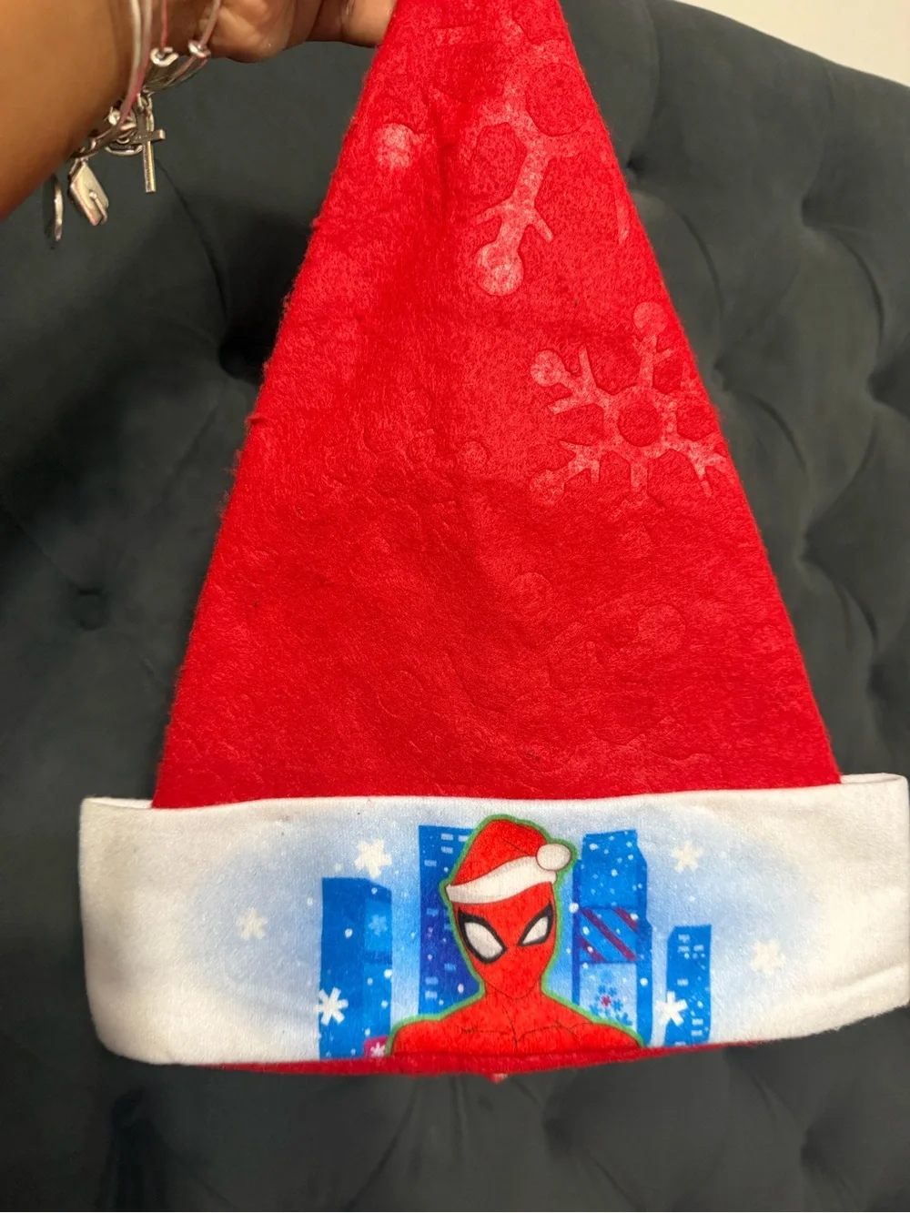 Kids Red Spider-Man Holiday Hat - Set of 2